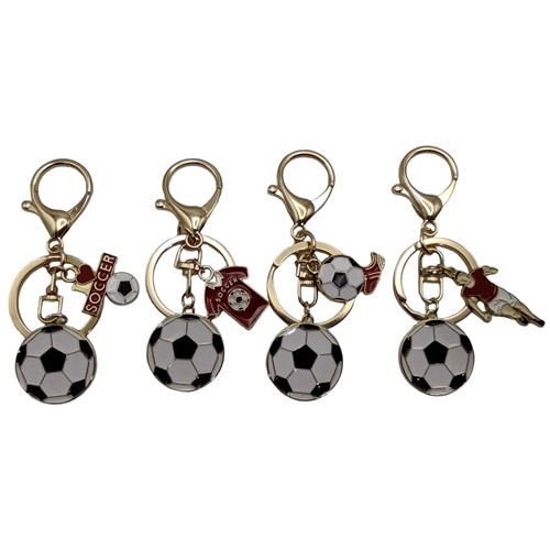 Брелок металевий з підвіскою "Футбол" 6см
