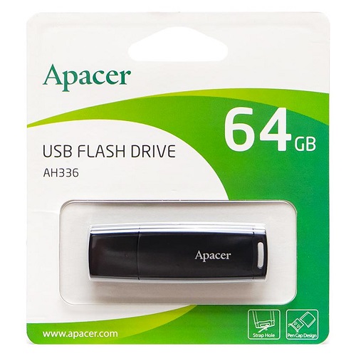 Флешка Apacer USB 64Gb AH336 Black AP64GAH336