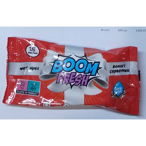 Вологі серветки 15шт "Mix Fresh" Handy Snow