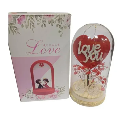 Декоративна світна фігурка в колбі "Love you"