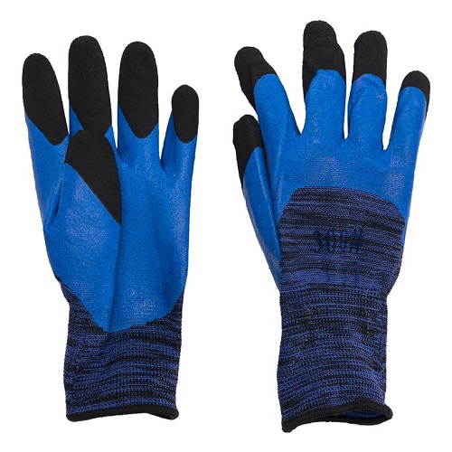 Перчатки рабочие Пена №05 синие с черными пальцами