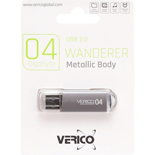 Флешка Verico USB 4Gb Wanderer Gray