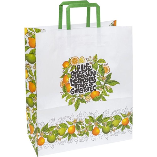 Пакет паперовий КРАФТ білий 32*15*38см