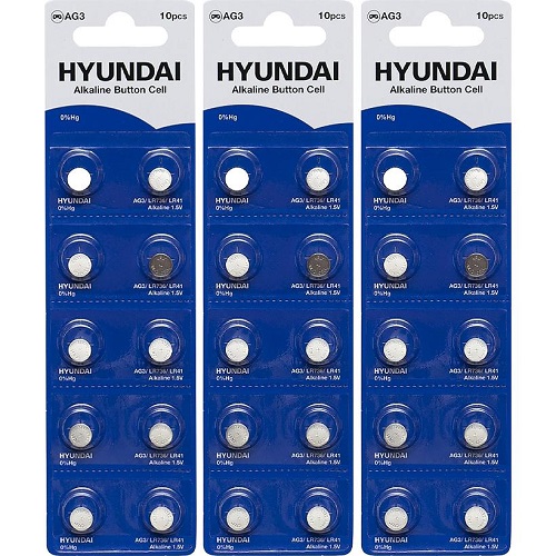 Батарейка HYUNDAI AG3 Blister 10 "таблетка"