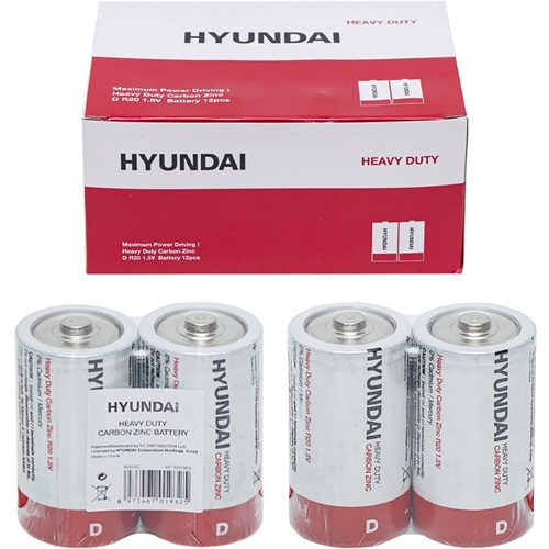 Батарейка HYUNDAI R20 D Shrink 2 Heavy Duty