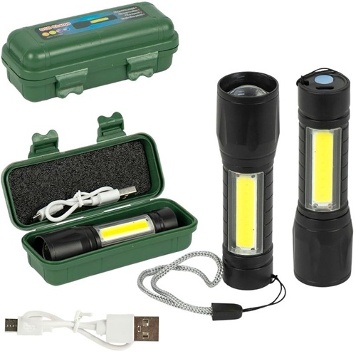 Ручний ліхтарик з кейсом, 9*2,5см