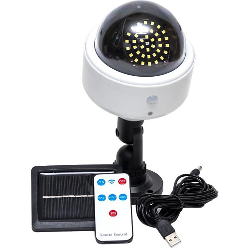Вуличний світлодіодний ліхтар муляж камери із сонячною батареєю, датчиком руху та пультом керування
