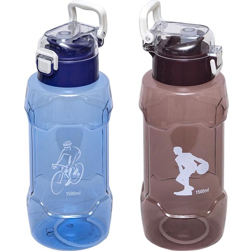 Бутылка для воды пластик 1,5 литра, 26*9,5*7,5см