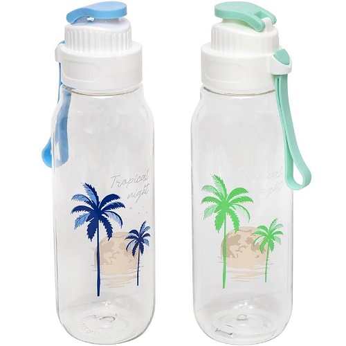 Пляшка для води пластик 0,9 літра, 24*7*6см