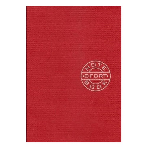 Книжка записная А6 "Графика" 36л., чистый лист, скоба, красная