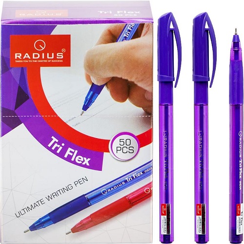Ручка кулькова на олійній основі "TriFlex PL" 1мм, фіолетова "Radius"