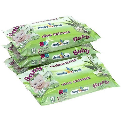 Влажные салфетки, алое, 72шт. "Handy Fresh"