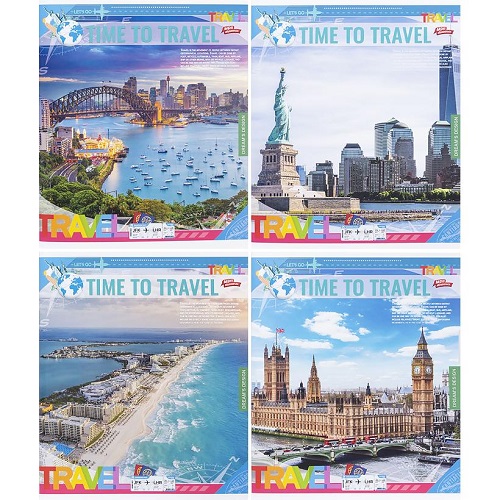 Зошит 96л клітка "Time to travel" "Мрії здійснюються"