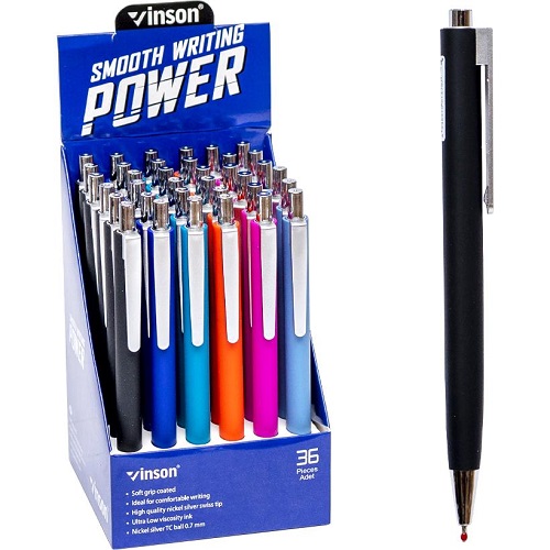 Ручка масляная POWER 0,7мм, синяя VINSON 