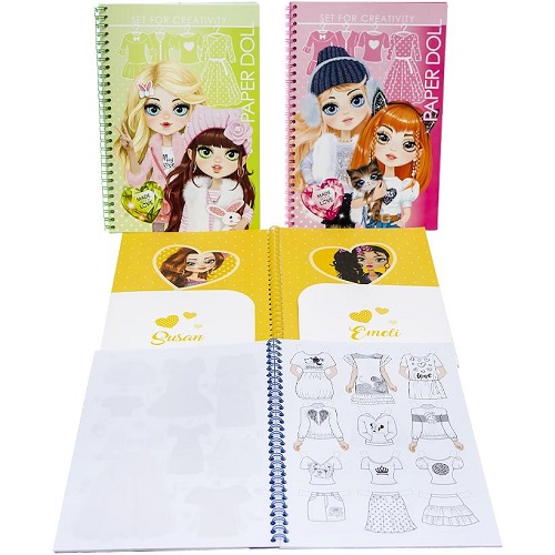 Розмальовка "Кукла з одягом" спіраль, 166*240мм., 16 аркушів