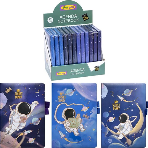 Блокнот "SPACE" А5 (21*14,5см), 80л, лінія, тб. палітурка, поролон