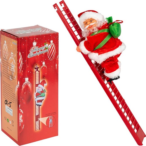 Игрушка "Санта", карабкающаяся по лестнице музыкальная