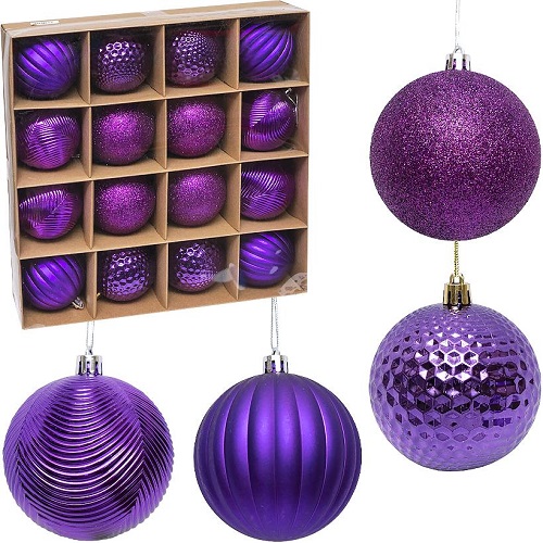 Набір кульок Фіолетовий Ø8см (16шт)