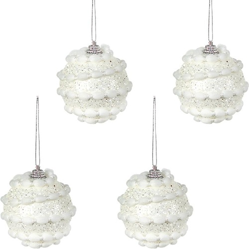 Набор елочных игрушек 4 шт "Шары" Ø6см 