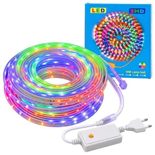 Гірлянда світлодіодна дюралайт 10м LED RGB мультиколір з контролером