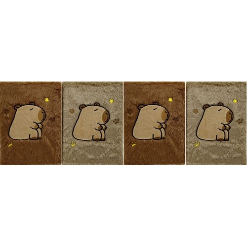 Блокнот хутряна обкладинка А5 "Капібара" 80арк., клітинка