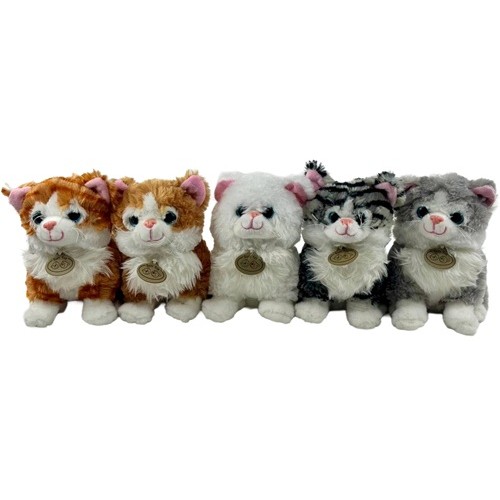 Іграшка м'яка звукова "Котик-великі очі" 25см