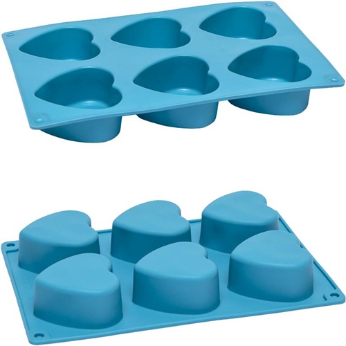 Форма силіконова "серця" 6шт на планшеті 27,5*18*3,5см