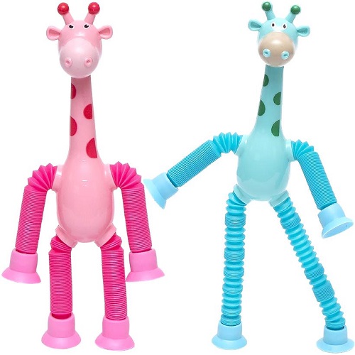 Игрушка Жираф присоски - пружинки, телескопическая игрушка