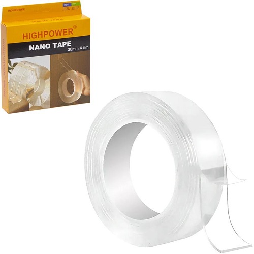 Инновационная клейкая лента 2х сторон. 3см*5м NANO Tape, прозрачный