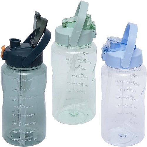 Бутылка для воды пластик 1,5л с трубочкой