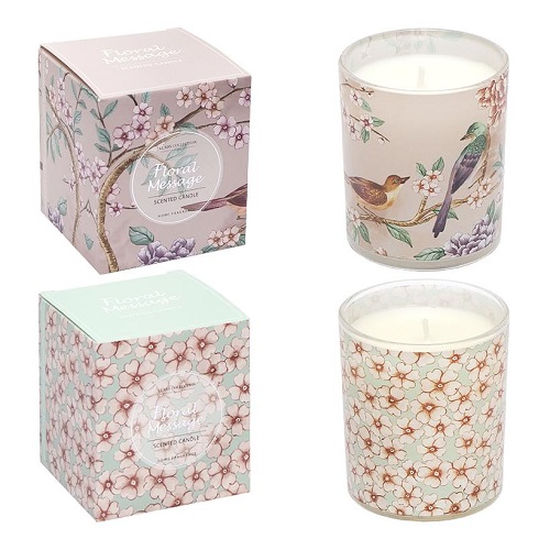 Свеча ароматическая "Floral Message" в стекляном стакане Ø7*8см
