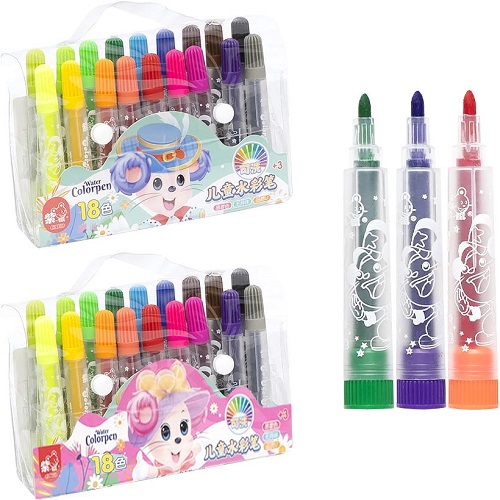 Фломастер 18 кольорів "Water color pen" у сумочці