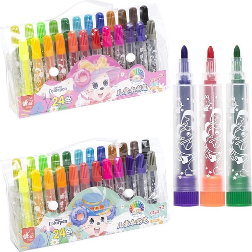 Фломастер 24 кольори "Water color pen" у сумочці