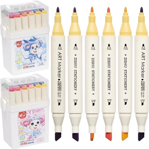Набір скетч-маркерів 24 кольори у пластиковому боксі "ART Marker"