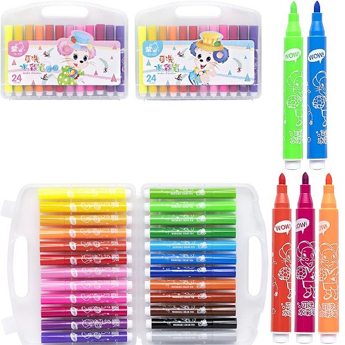 Фломастер 24 кольори "Water color pen" у пластиковому боксі