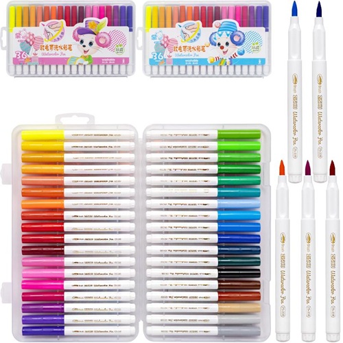 Набір маркерів-пензликів 36 кольорів "Water color pen" у пластиковому боксі