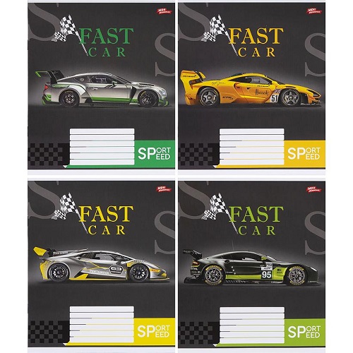 Зошит 18л клітинка "Fast Car" "Мріі збуваються" 