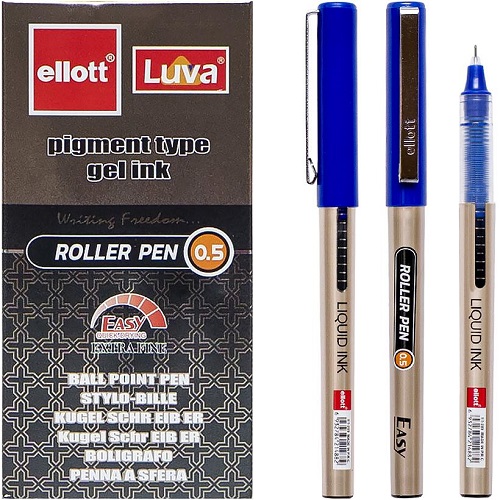 Ручка капілярна "LUVA" 0,5 мм, синя "Ellott"
