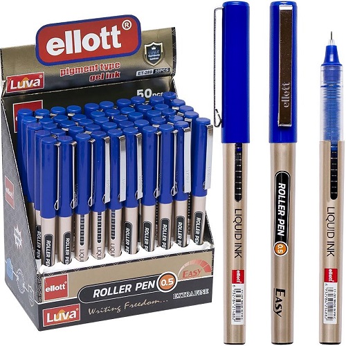 Ручка капілярна "LUVA" 0,5 мм, синя, дисплей "Ellott"