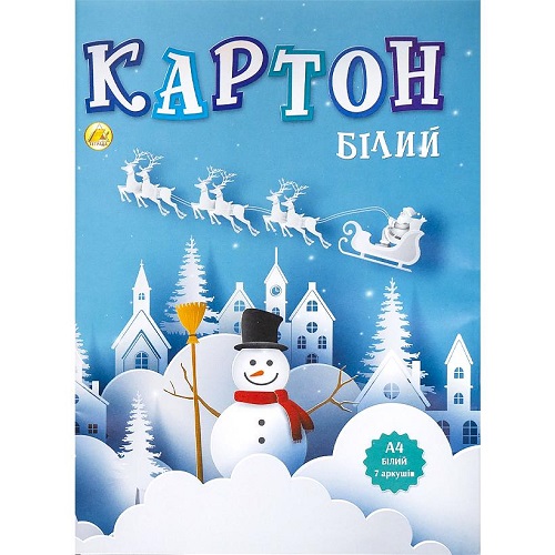 Белый картон А4 7 листов ТМ Тетрада