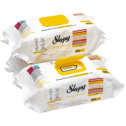 Влажные салфетки для уборки ТМ SLEEPY Easy Clean 100шт. желтый клапан