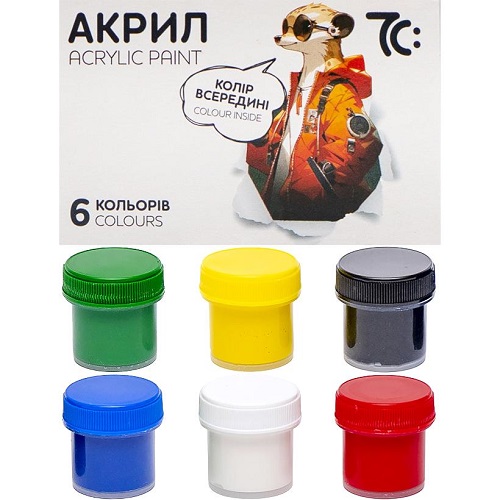 Набір акрилових фарб 6 кольорів*10 мл 7С: