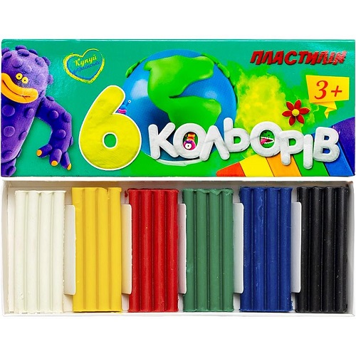 Пластилін м'який "Jumbi" 6 кольорів 72 г