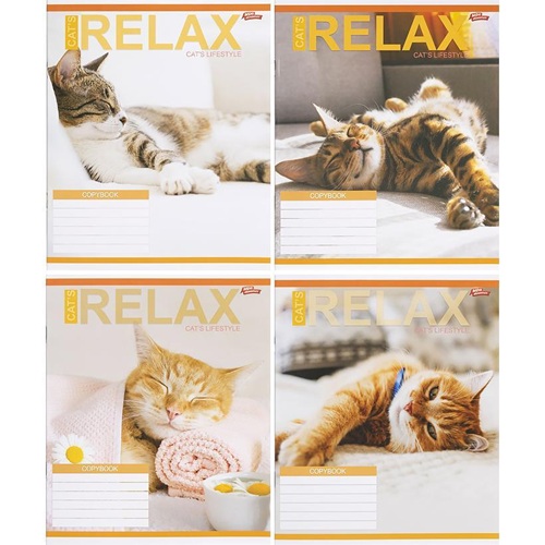 Зошит 18л клітинка "Relax Cat's" "Мріі збуваються"