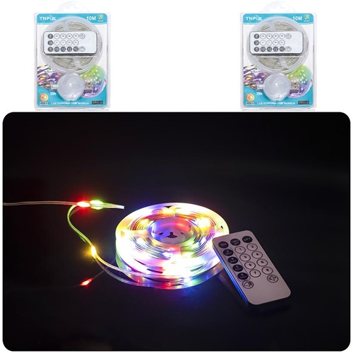 Гирлянда USB LED 100L лента 10 метров, с музыкой на блистере