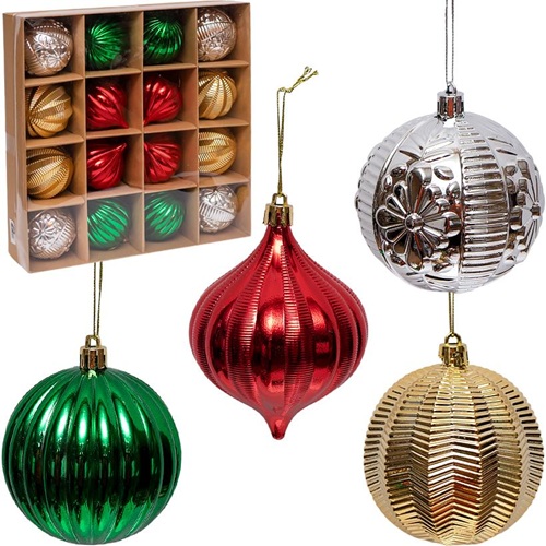 Набор шаров 16шт Ø8см микс цветов