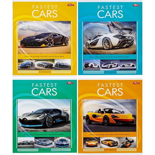 Зошит 60л клітинка "Fastest Cars" "Мрії здійснюються"
