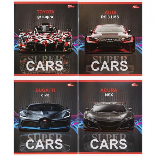 Зошит 60л клітинка "Super Cars" "Мрії здійснюються"