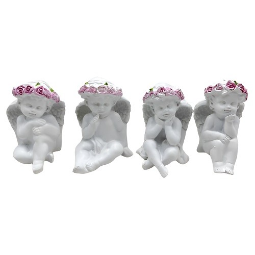 Сувенір керамічний "Янгол у віночку" 9см