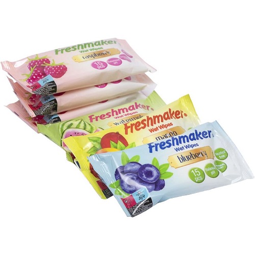 Влажная салфетка "Freshmaker" FRUIT pocket 15шт